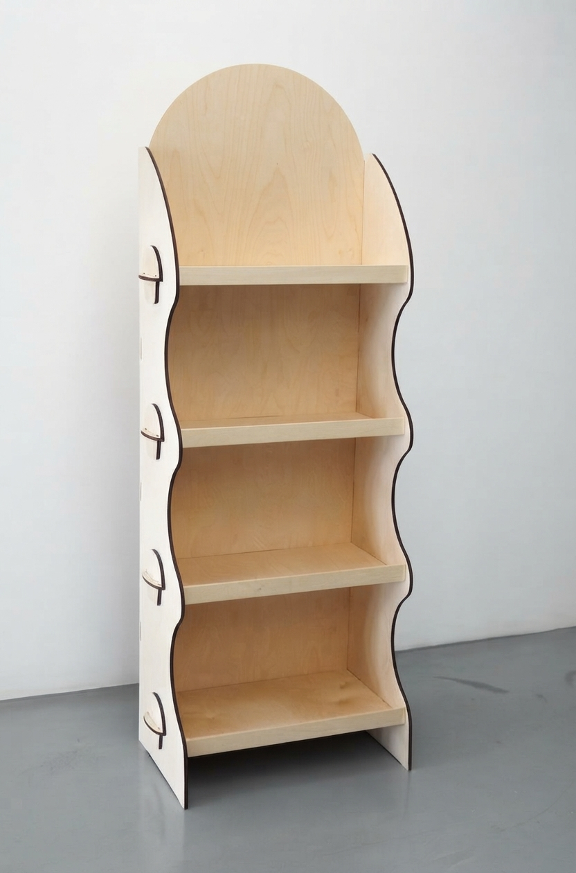 espositore smontabile in legno